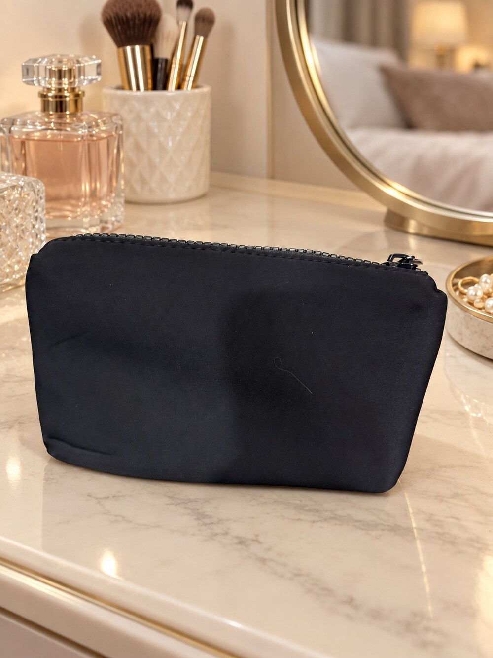 Chanel Black Zip Cosmetic Pouch | Travel Pouch - Picture 6 of 6